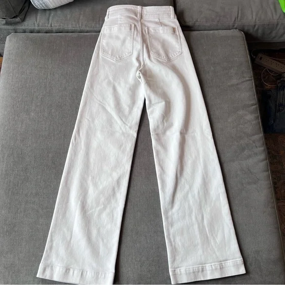 Faherty Stretch Terry Harbor Pant - Egret Wide Leg Pants 26